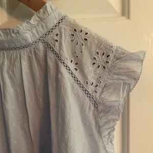 Loft eyelet sleeveless shirt